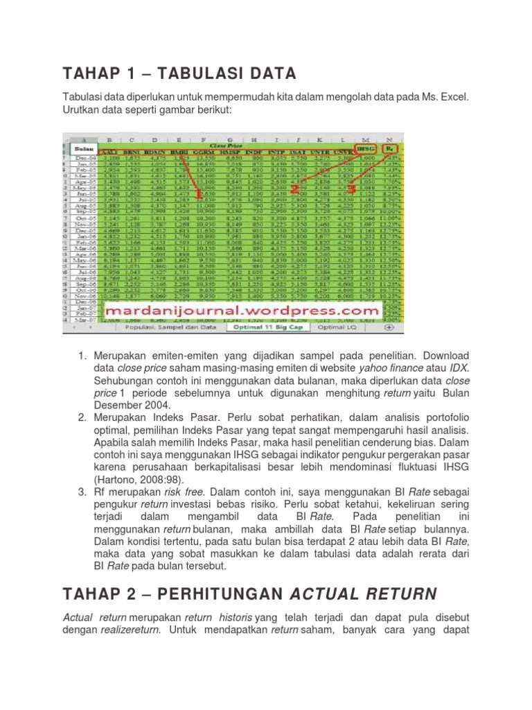 Langkah Pengerjaan Dengan Excel | PDF