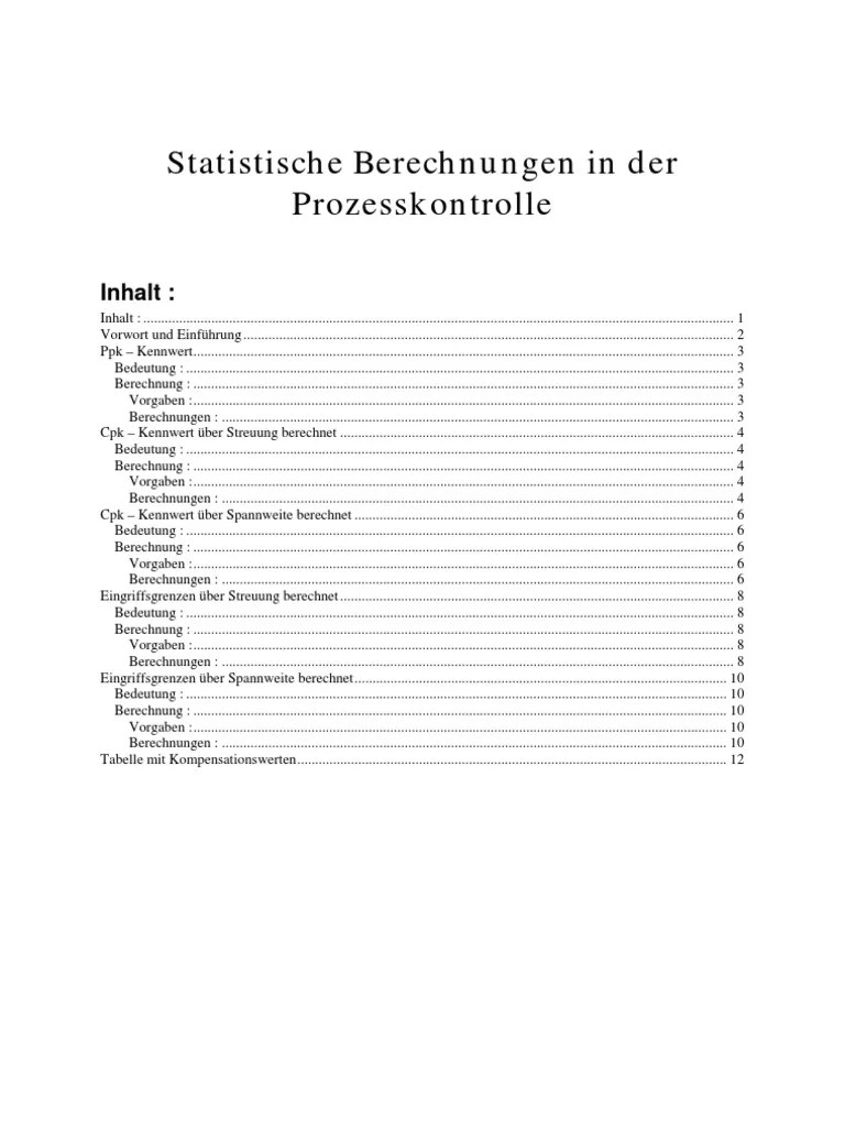 Der wert 970 g ist das 2% quantil der. CPK Berechnung Statistik