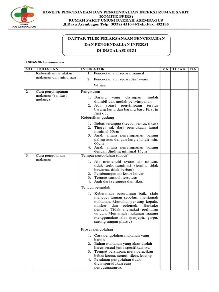 Daftar Tilik PPI Gizi