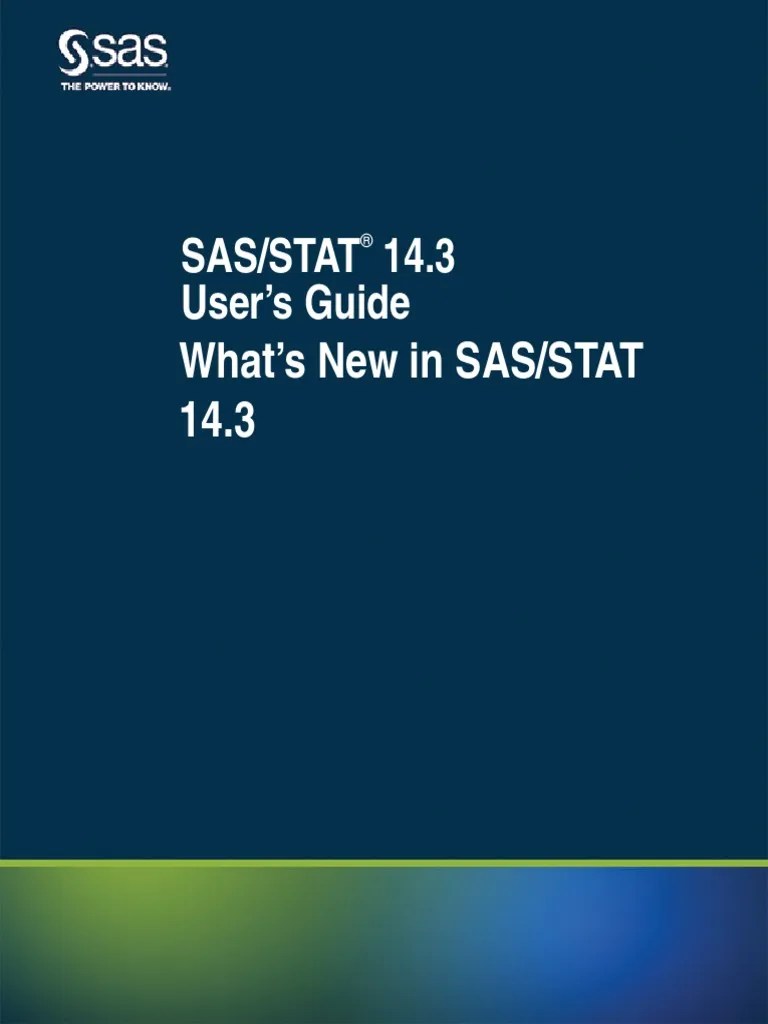 SAS STAT 14.3 Whatsnew Bootstrapping (Statistics) Student's T Test