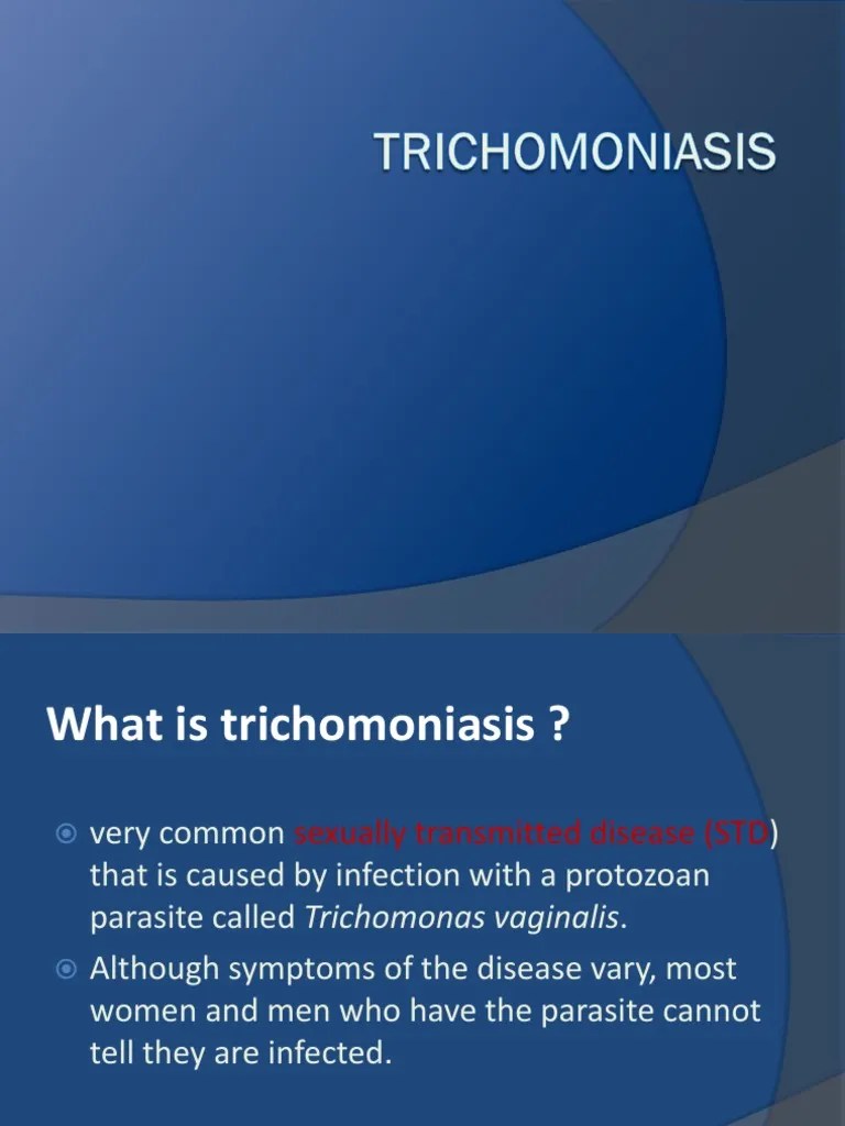 TrichoMoniasis Sexually Transmitted Infection Human Reproduction