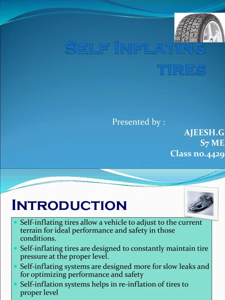 Self Inflating Tyres PDF Tire Friction