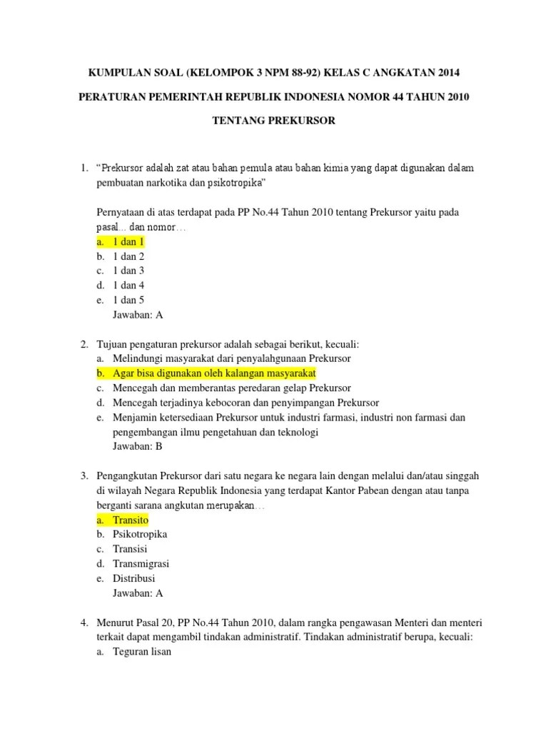 Kumpulan Soal Kelompok 3 (NPM 88-92) | PDF