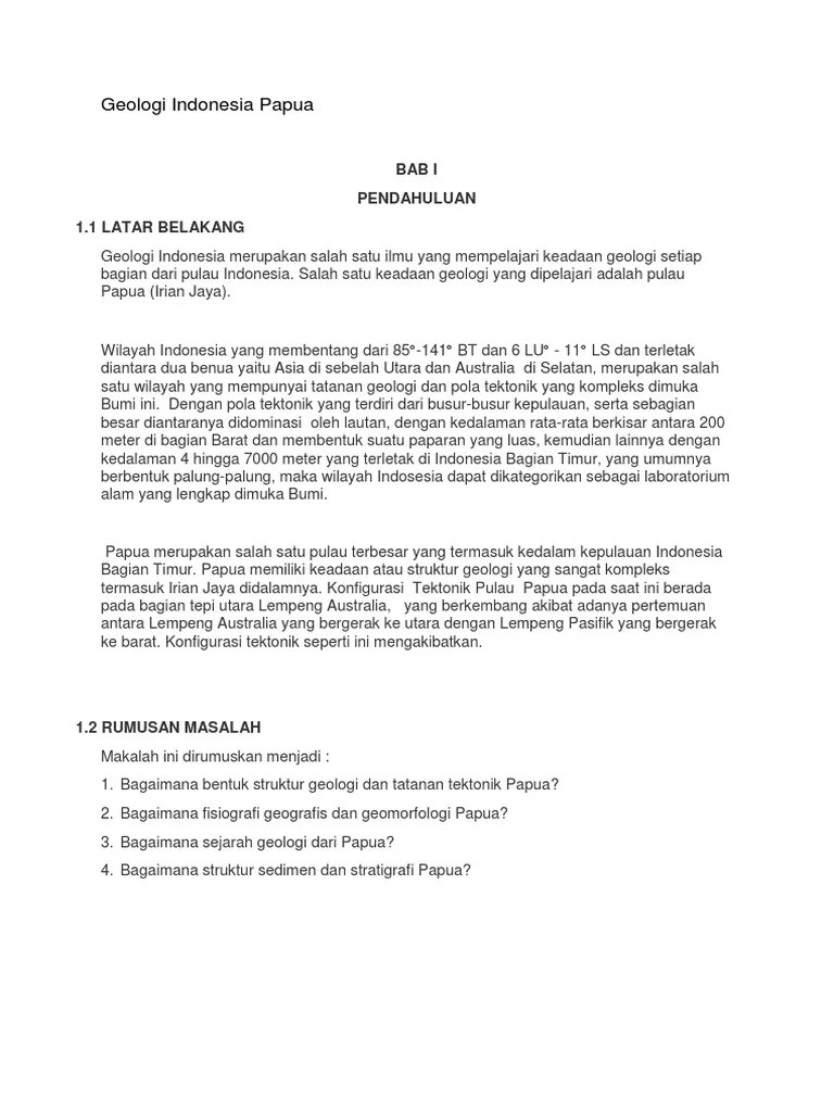 Geologi Indonesia Papua | PDF