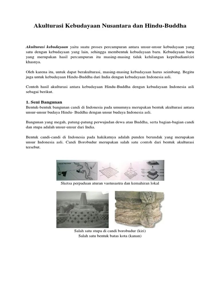 Akulturasi Kebudayaan Nusantara Dan Hindu | PDF