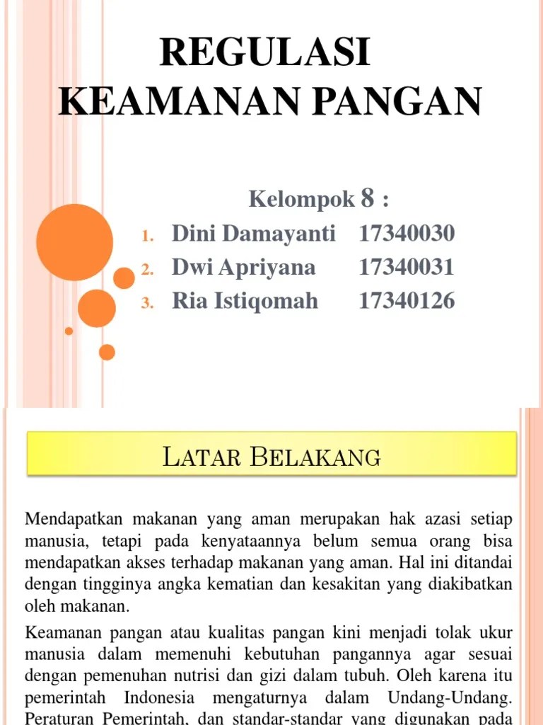 Regulasi Pangan New