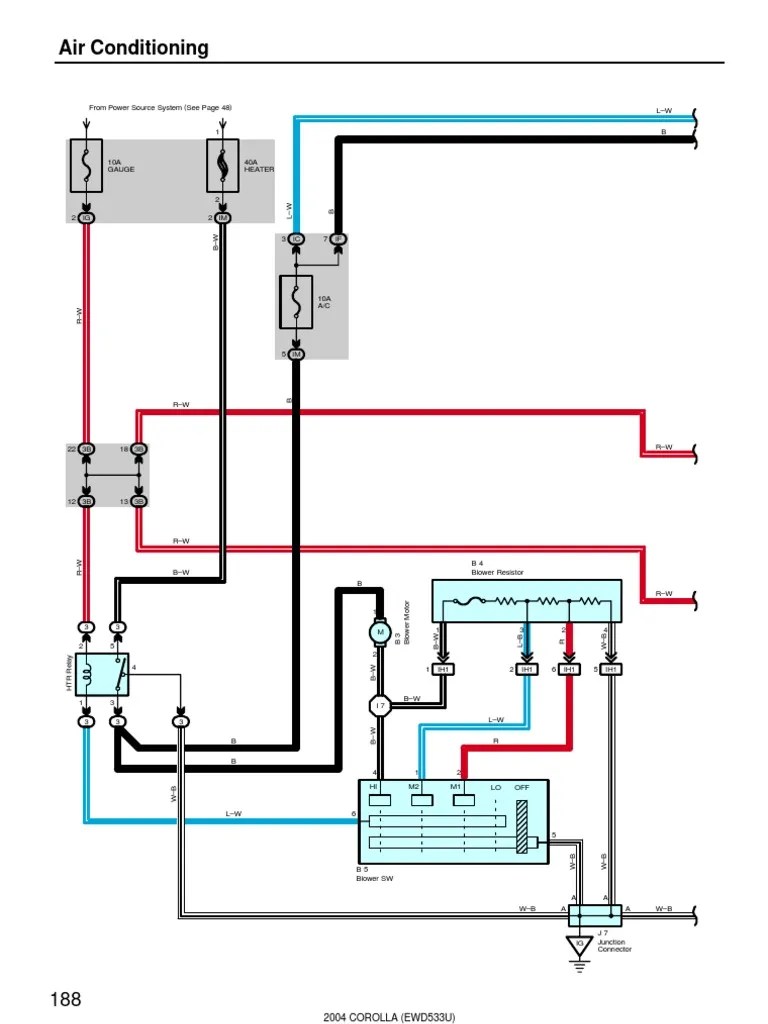 2004 Corolla Air Conditioning Wiring Diagram PDF