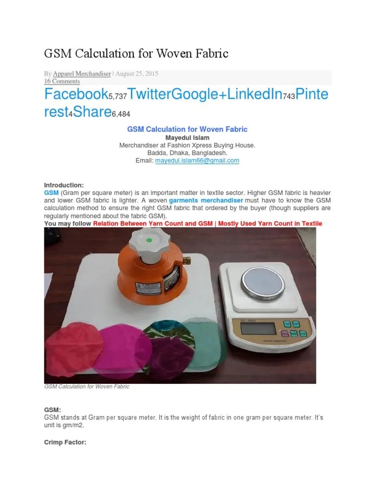 GSM Calculation for Woven Fabric.docx