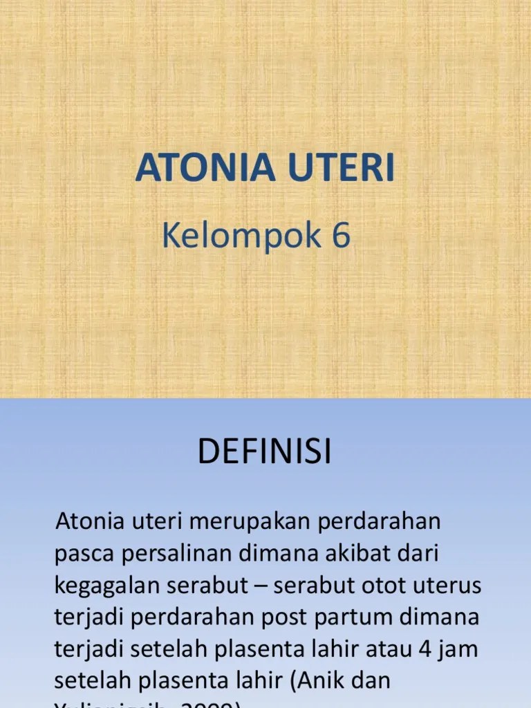 Ppt Atonia Uteri