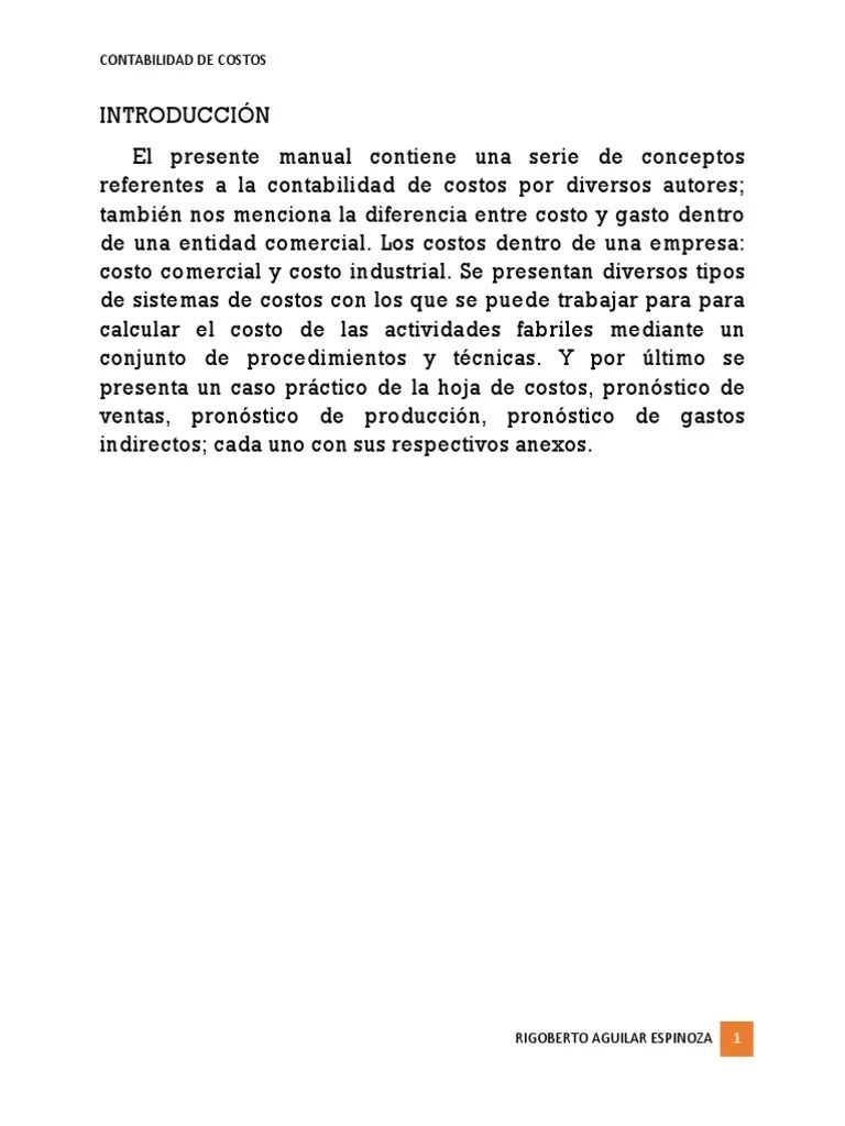 Conceptos de Contabilidad de Costos Según Algunos Autores