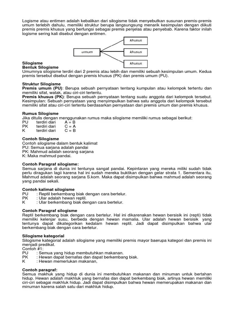 Silogisme Dan Entimem | PDF