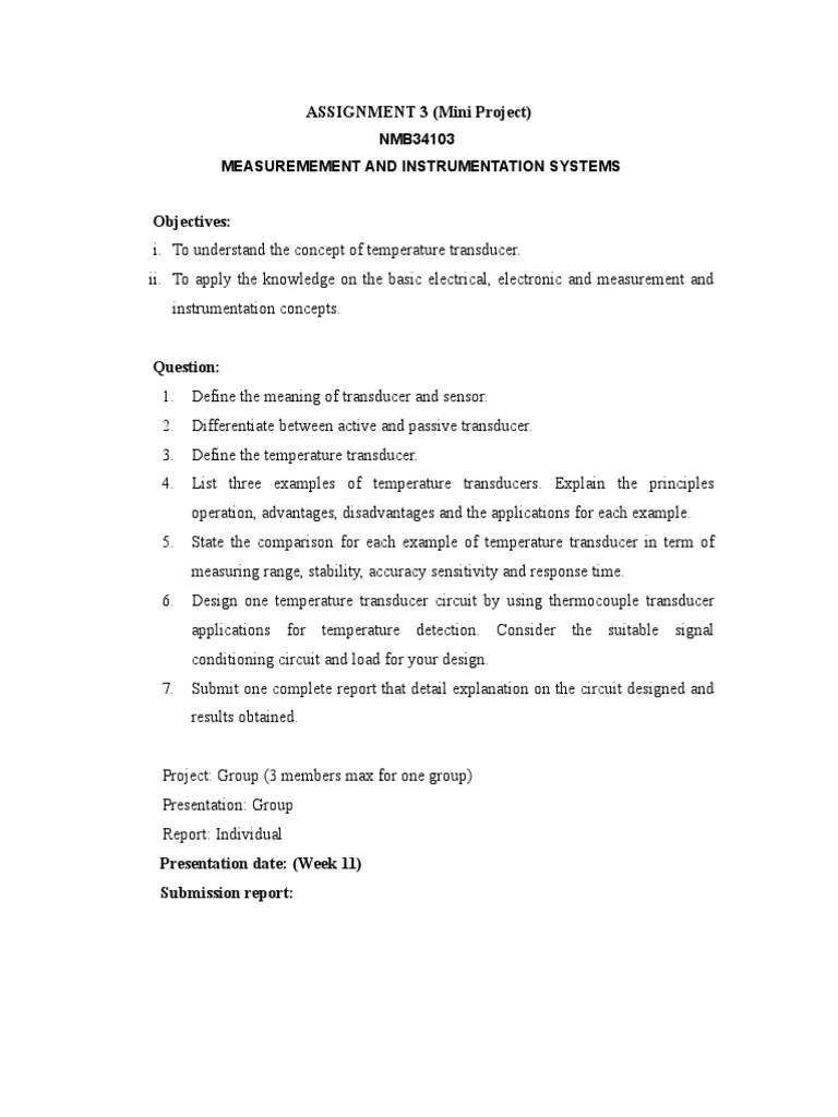 Understanding Temperature Transducers A Comparative Analysis of Common
