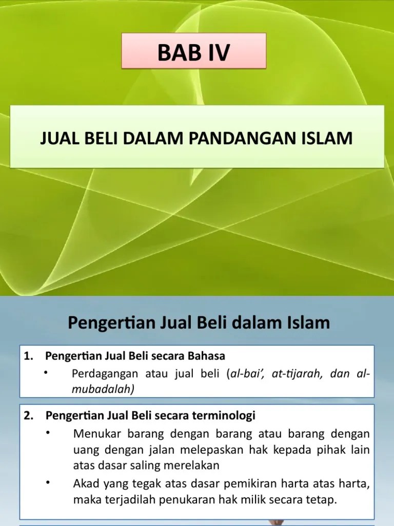 Macam Macam Akad Jual Beli Dalam Islam