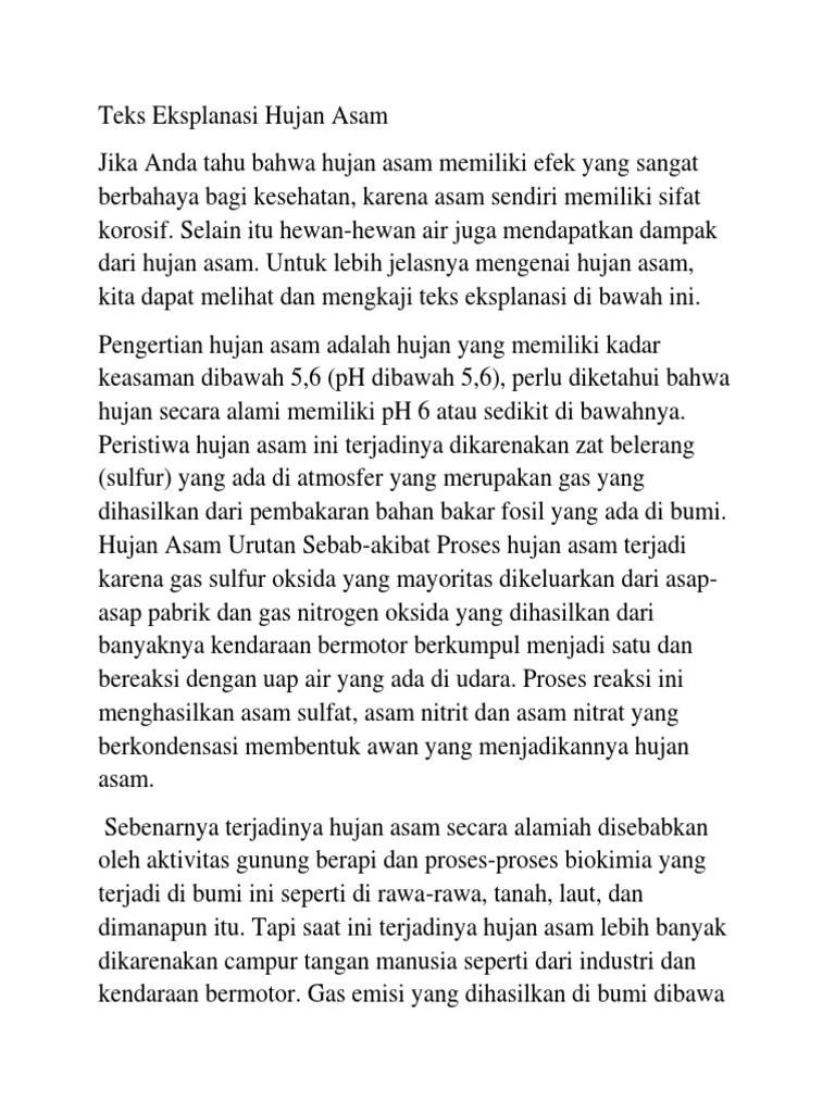 Teks Eksplanasi Tentang Proses Terjadinya Hujan Terkait Teks