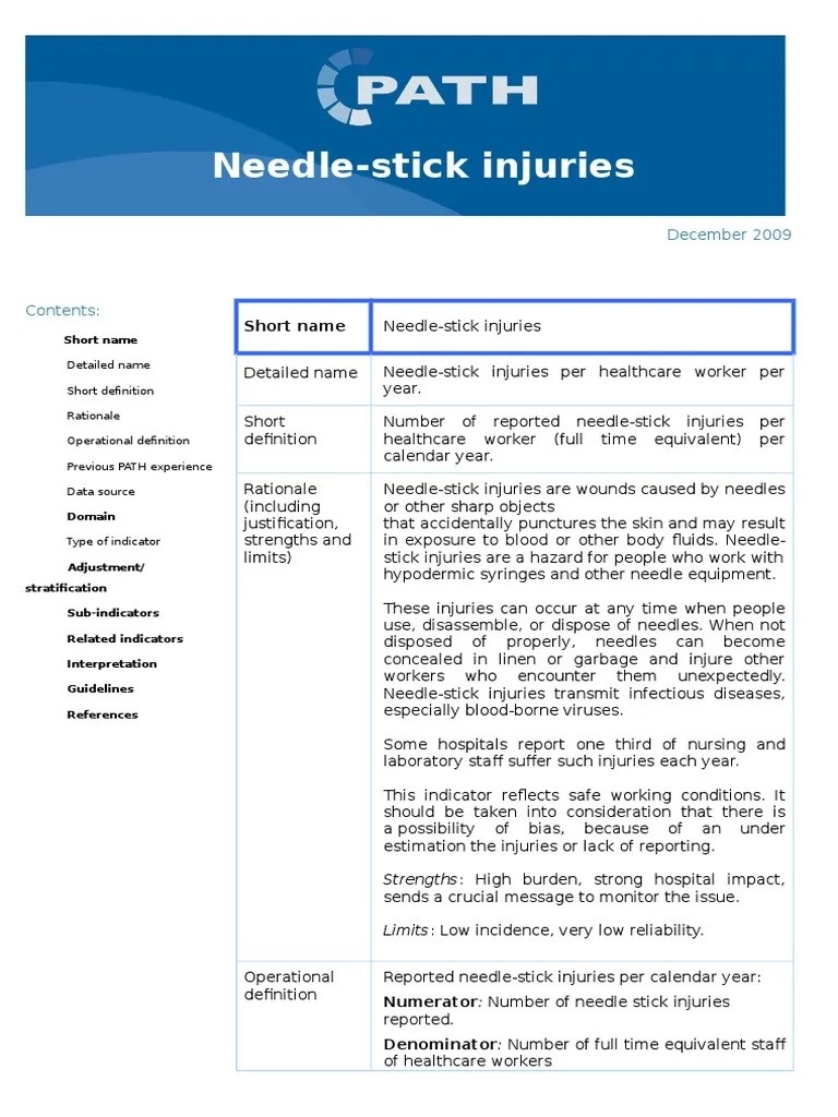 13 NeedleStick Injuries Medical Humanities Occupational Safety And Health