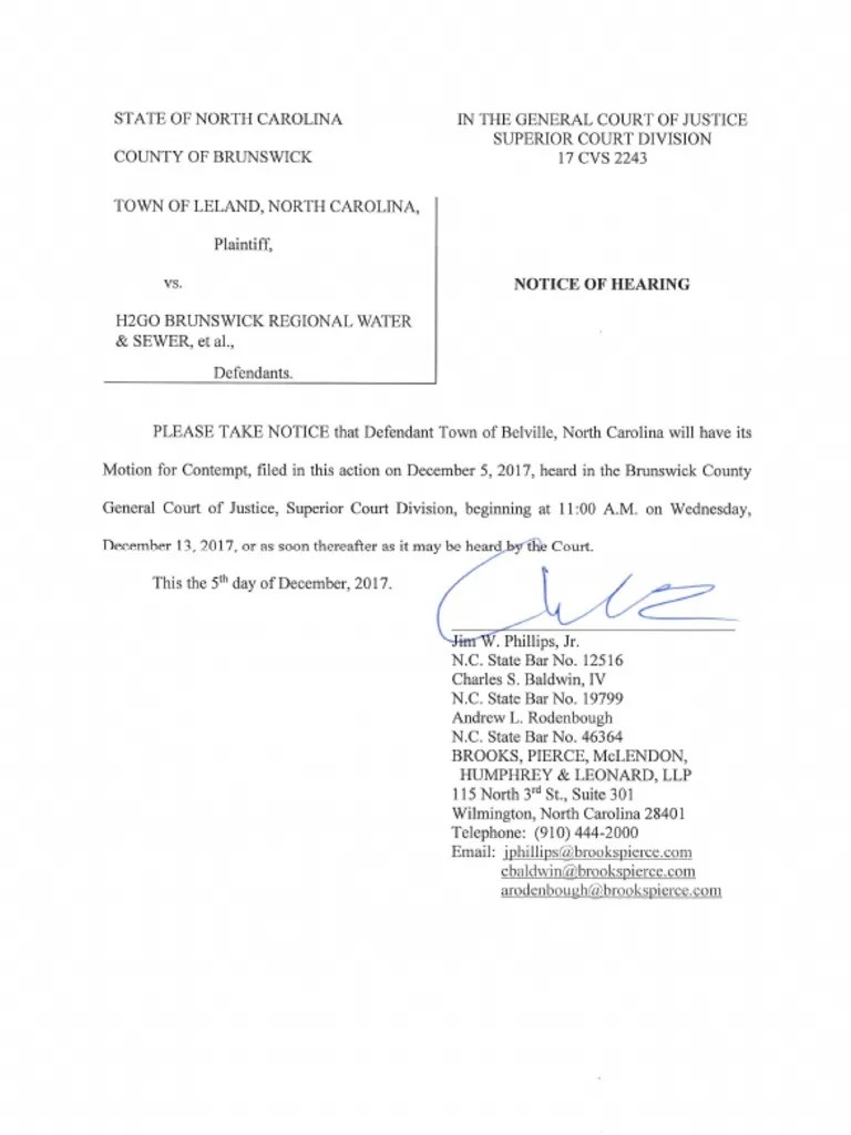 Motion For Contempt Notice of Hearing PDF