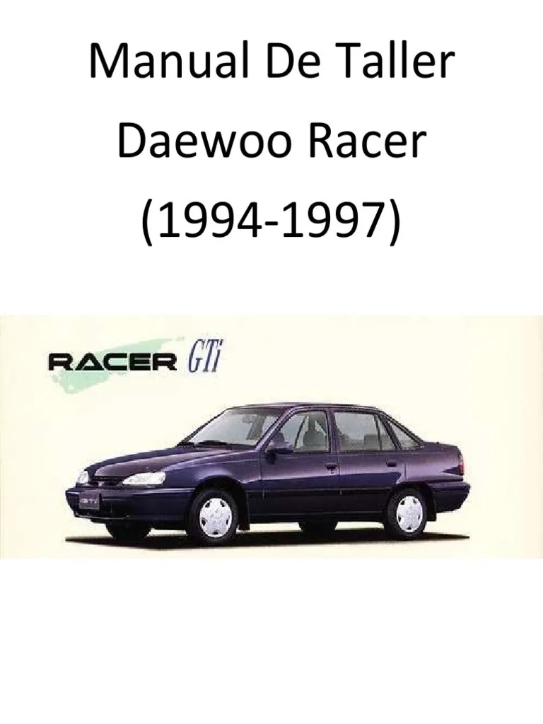 Daewoo Racer (1994-1997) Manual de Taller
