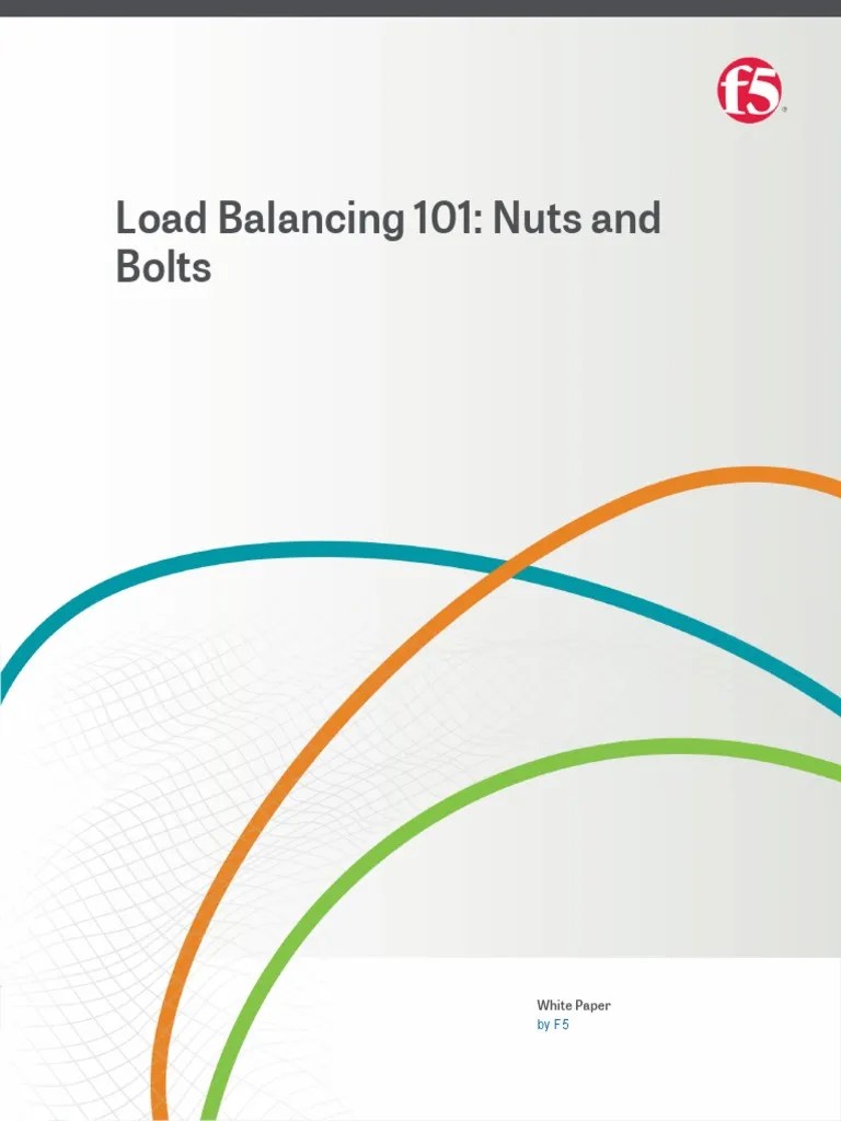 Load Balancing 101 Nuts and Bolts PDF Load Balancing
