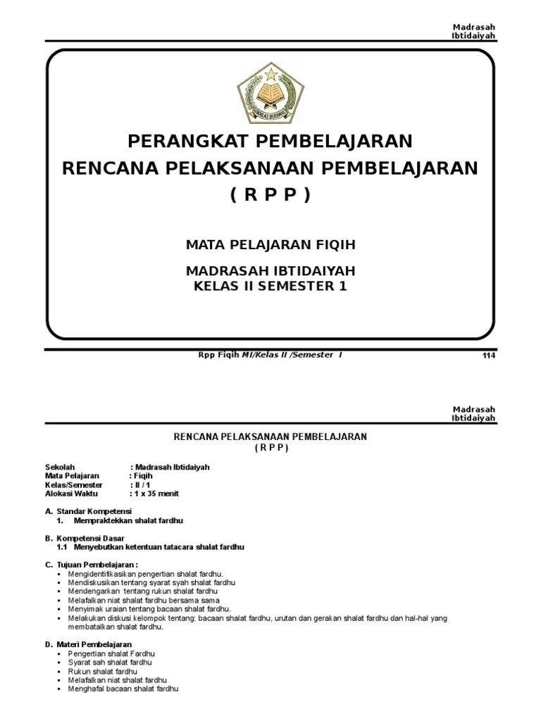 Rpp Fiqih Covid Kelas 4 / RPP Penjas Orkes Kelas 4. Semester 1.doc