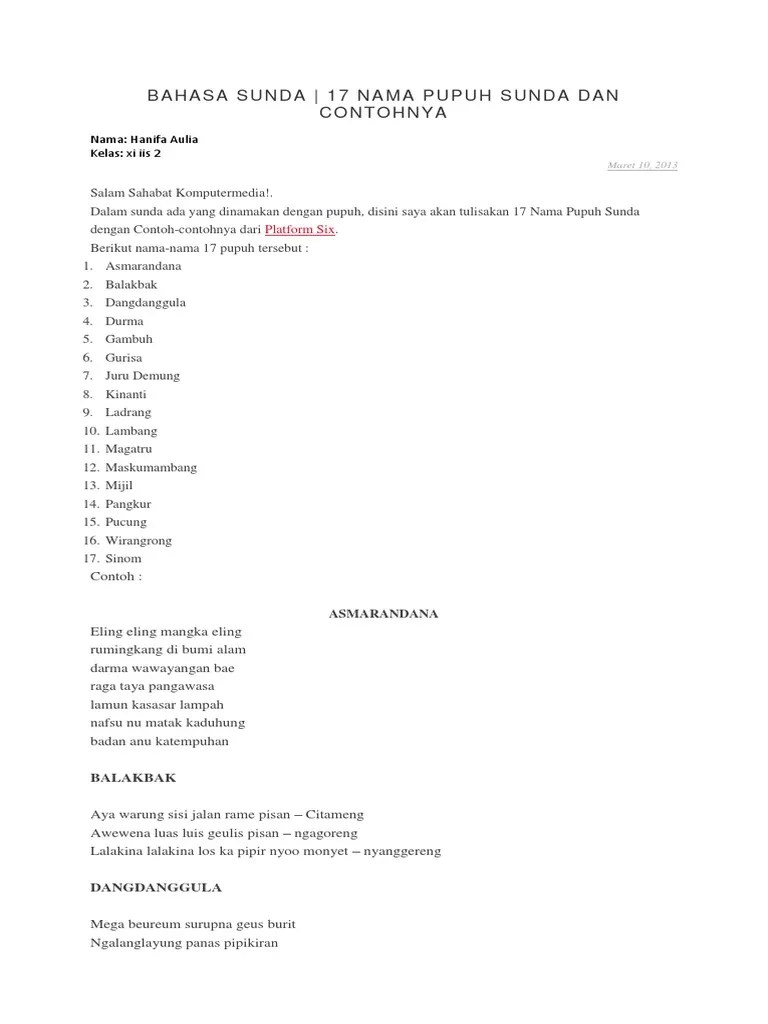 Pupuh Balakbak Aya Warung Sisi Jalan - Seputar Jalan