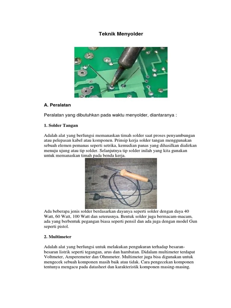 Teknik Menyolder | PDF