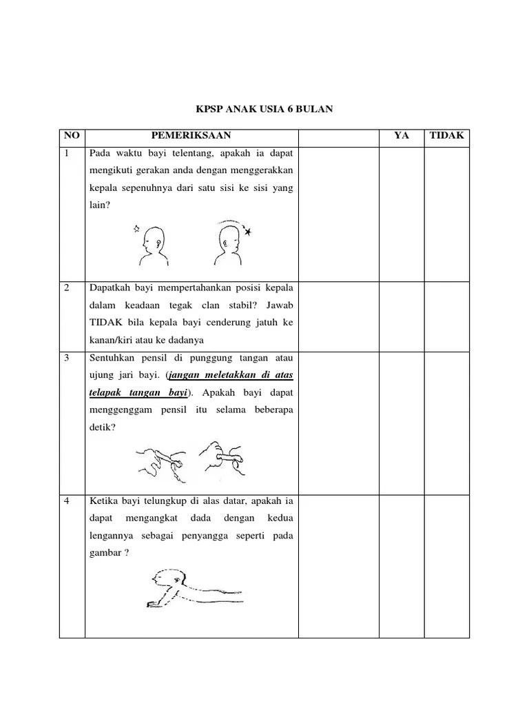 KPSP ANAK USIA 6 BULAN.docx