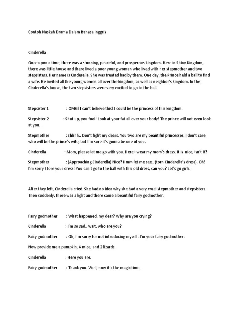 Contoh Naskah Drama Dalam Bahasa Inggris | PDF