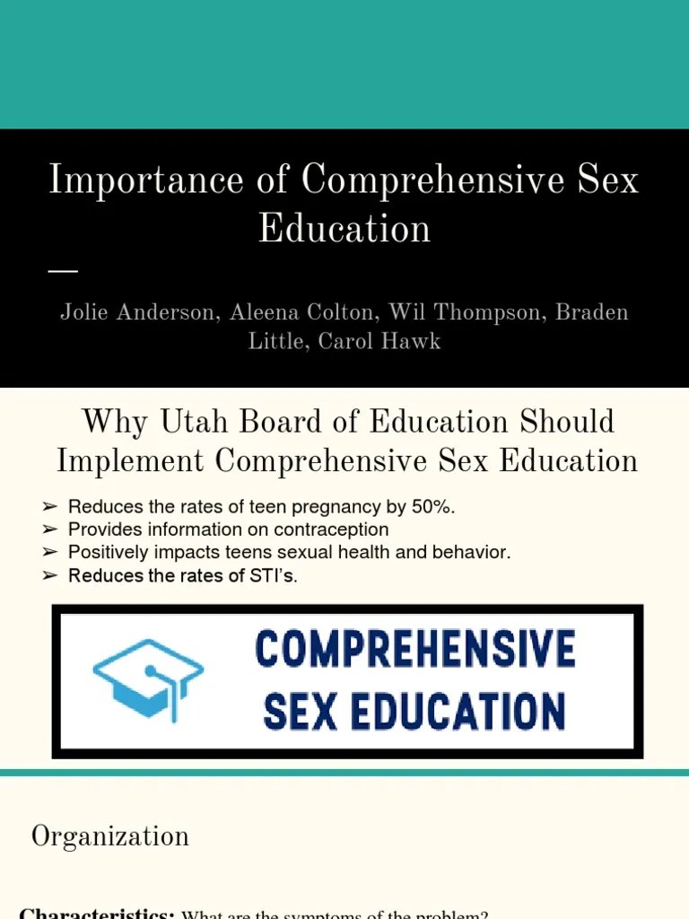 importance of comprehensive sex education powerpoint Sex Education