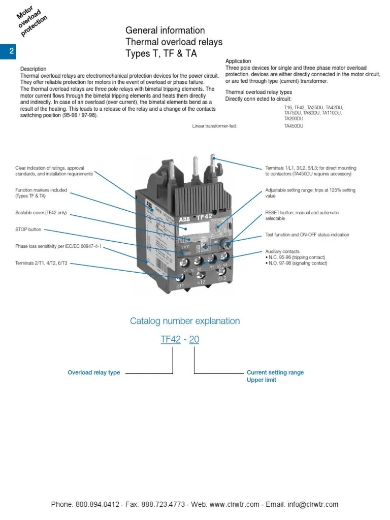 ABB Thermal Overload Relays Relay Electrical Equipment