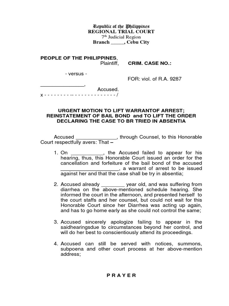 Bench Warrant Of Arrest Philippines alvalewis