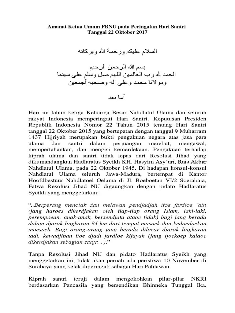 Pidato Santri Untuk Negeri – Lukisan