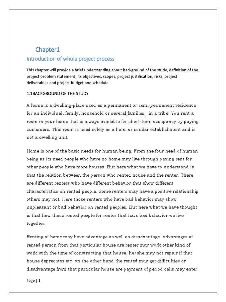 house rental management system Object Science