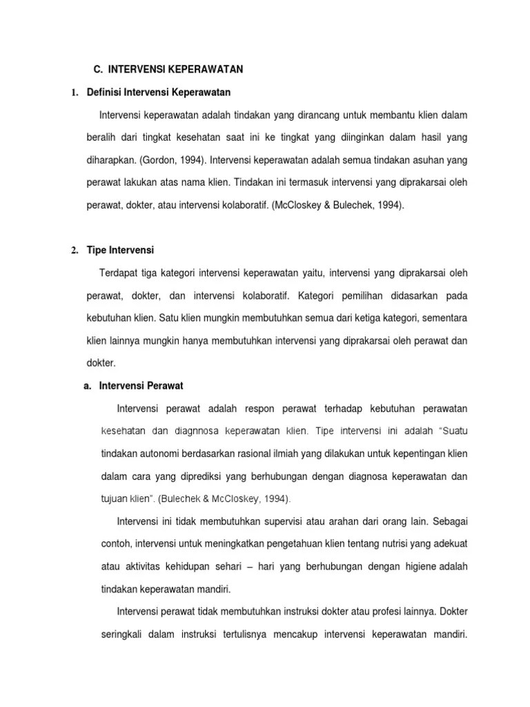 Intervensi, Implementasi, Evaluasi Keperawatan | PDF