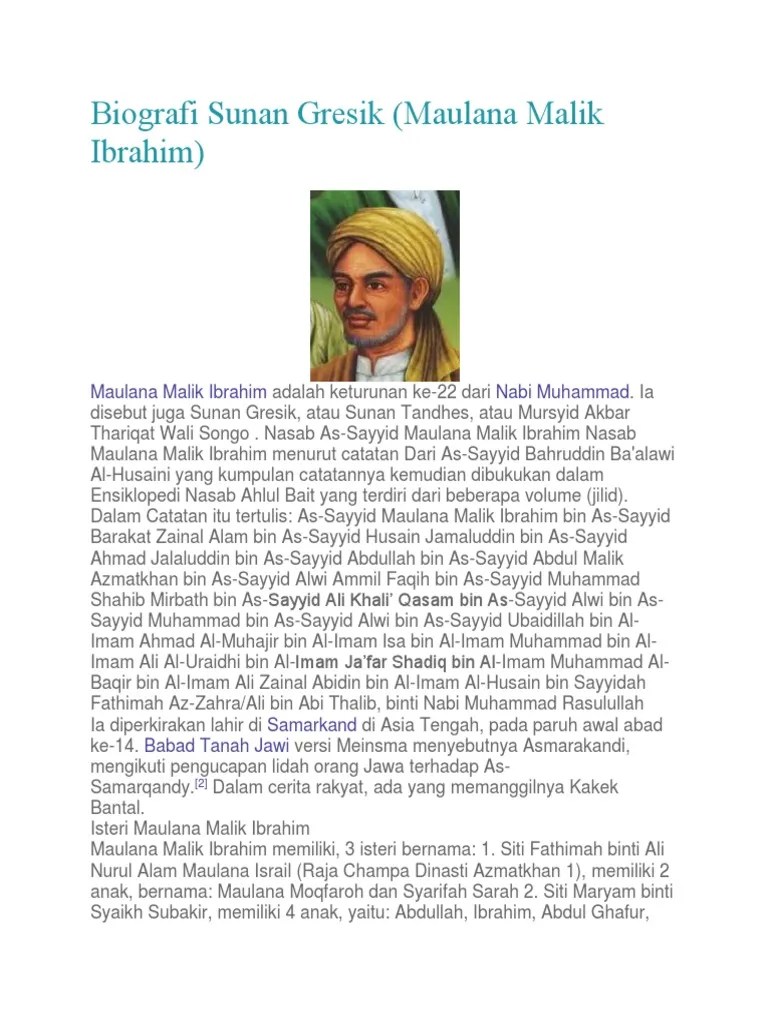Biografi Sunan Gresik Pdf – Lakaran