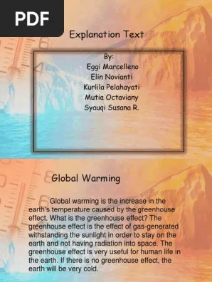 Explanation Text Global Warming | PDF | Greenhouse Effect | Global Warming
