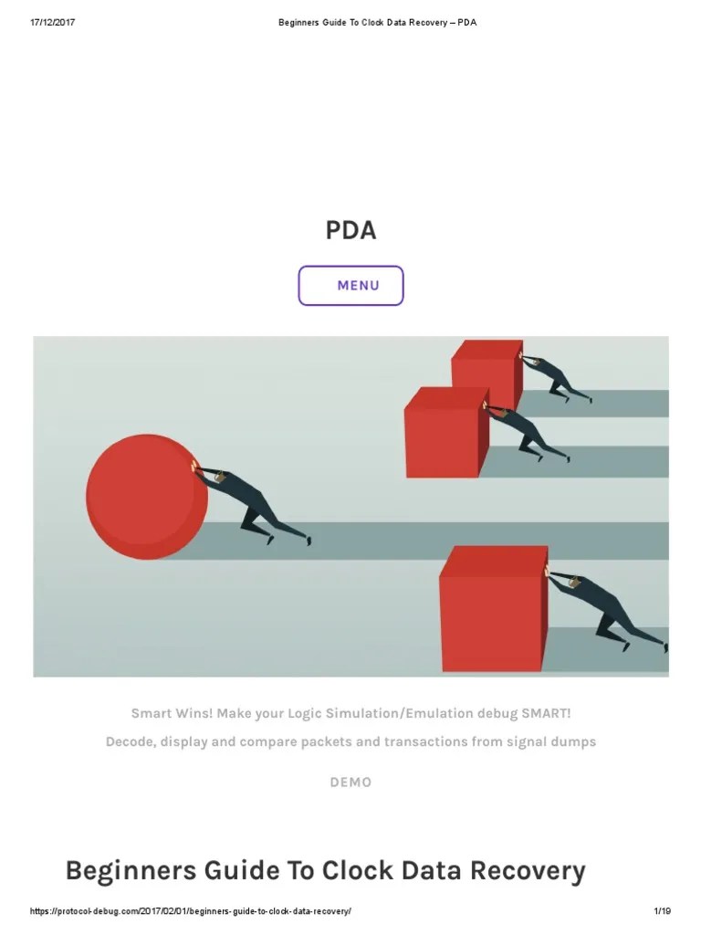 Beginners Guide To Clock Data Recovery PDA PDF Sampling (Signal