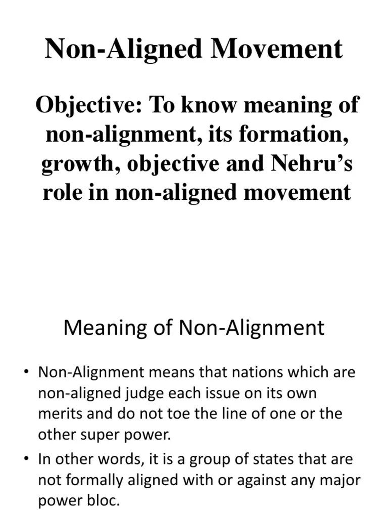 Non Aligned Movement PDF Non Aligned Movement Public Sphere