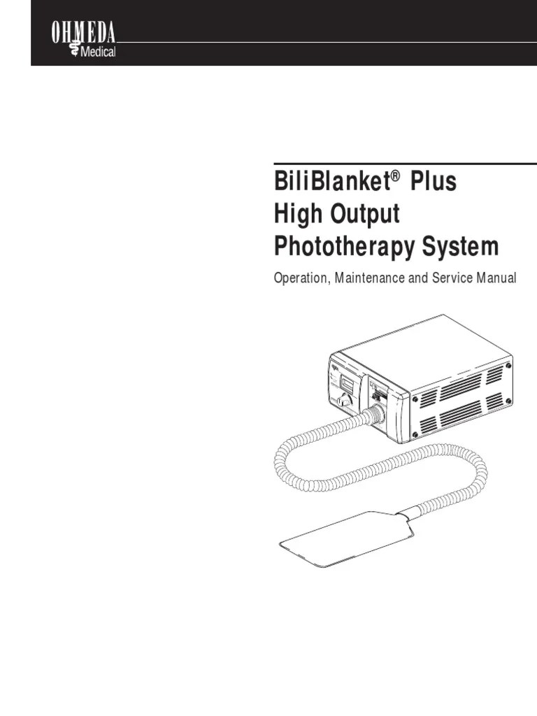 Bili Blanket Ohmeda Manual Service PDF Incandescent Light Bulb