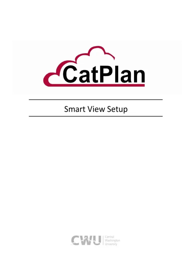 SmartView Setup Microsoft Excel Menu Free 30day