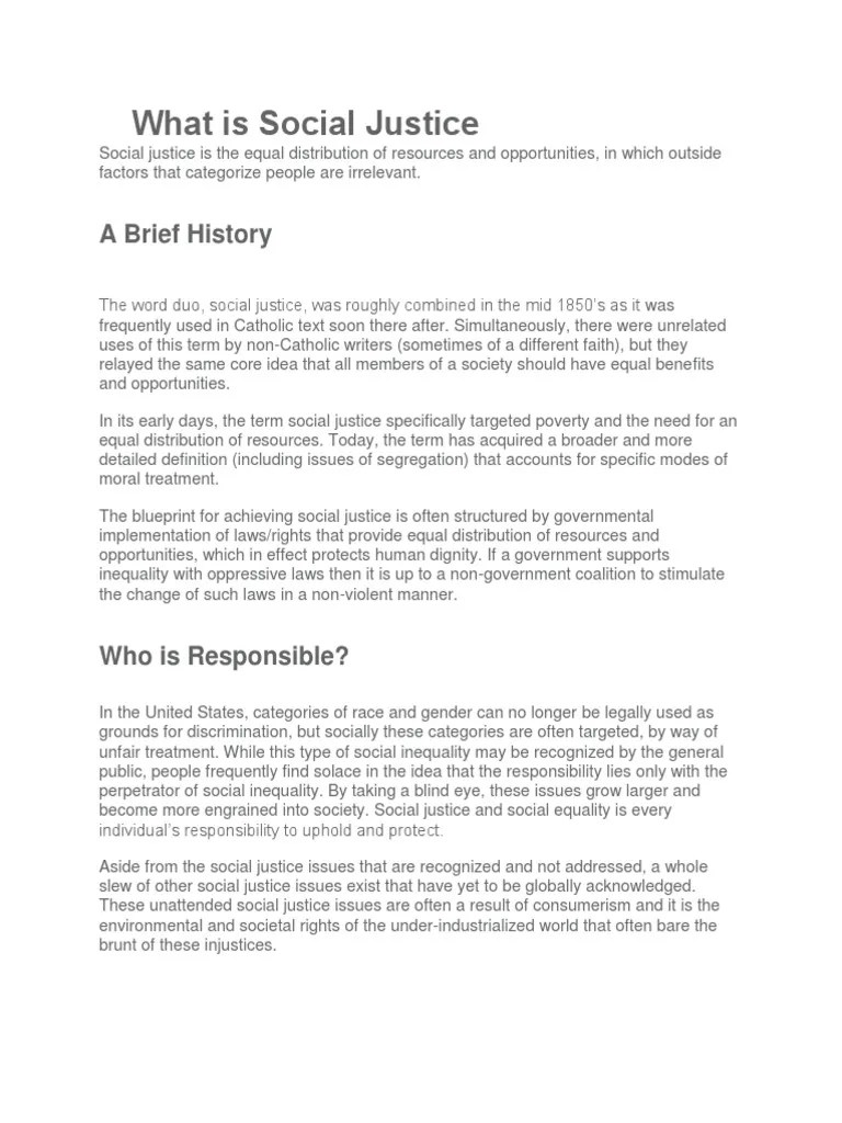 What is Social Justice Social Justice Social Inequality