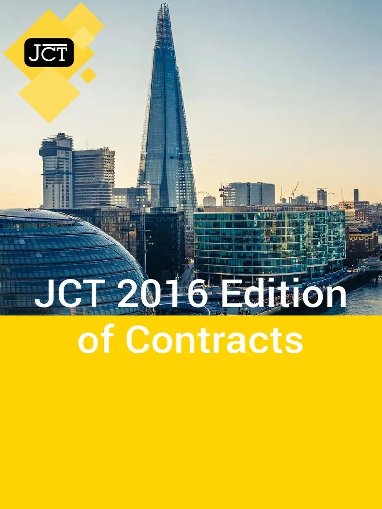 JCT 2016 Edition Information Booklet PDF Building Information
