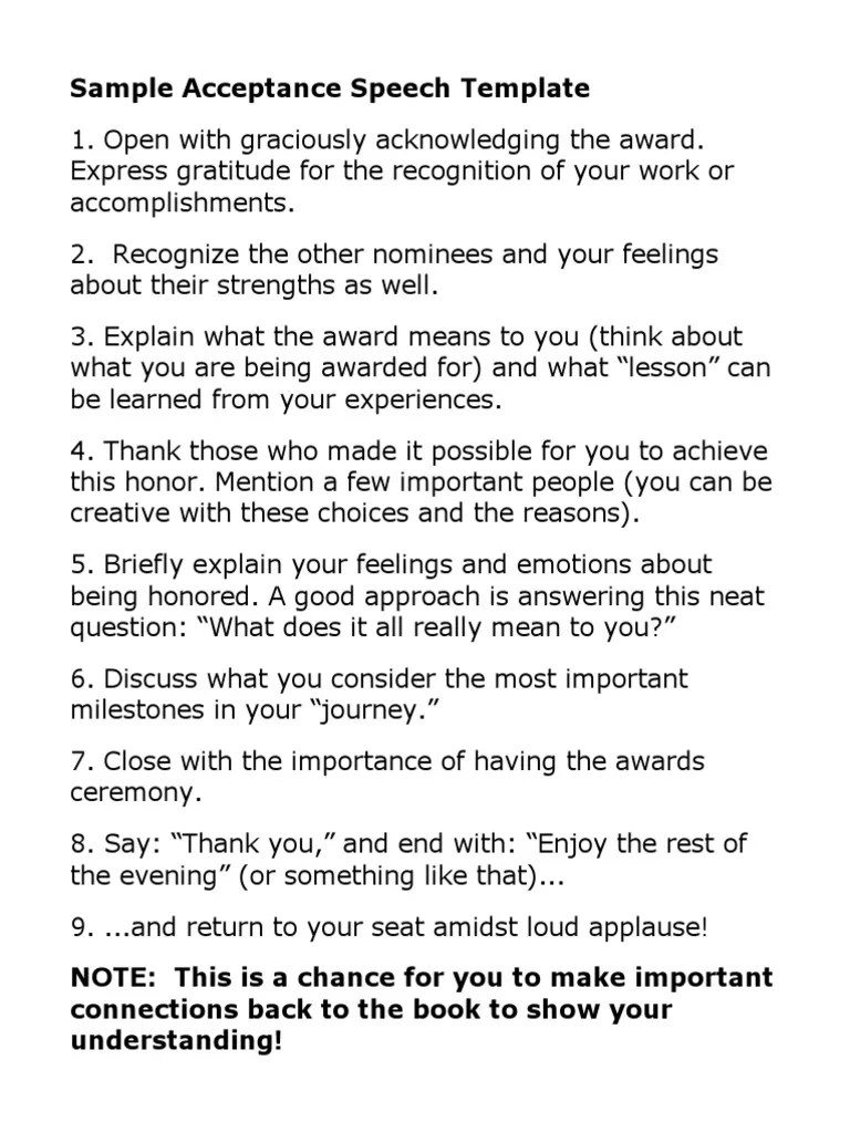 Acceptance Speech Template.doc