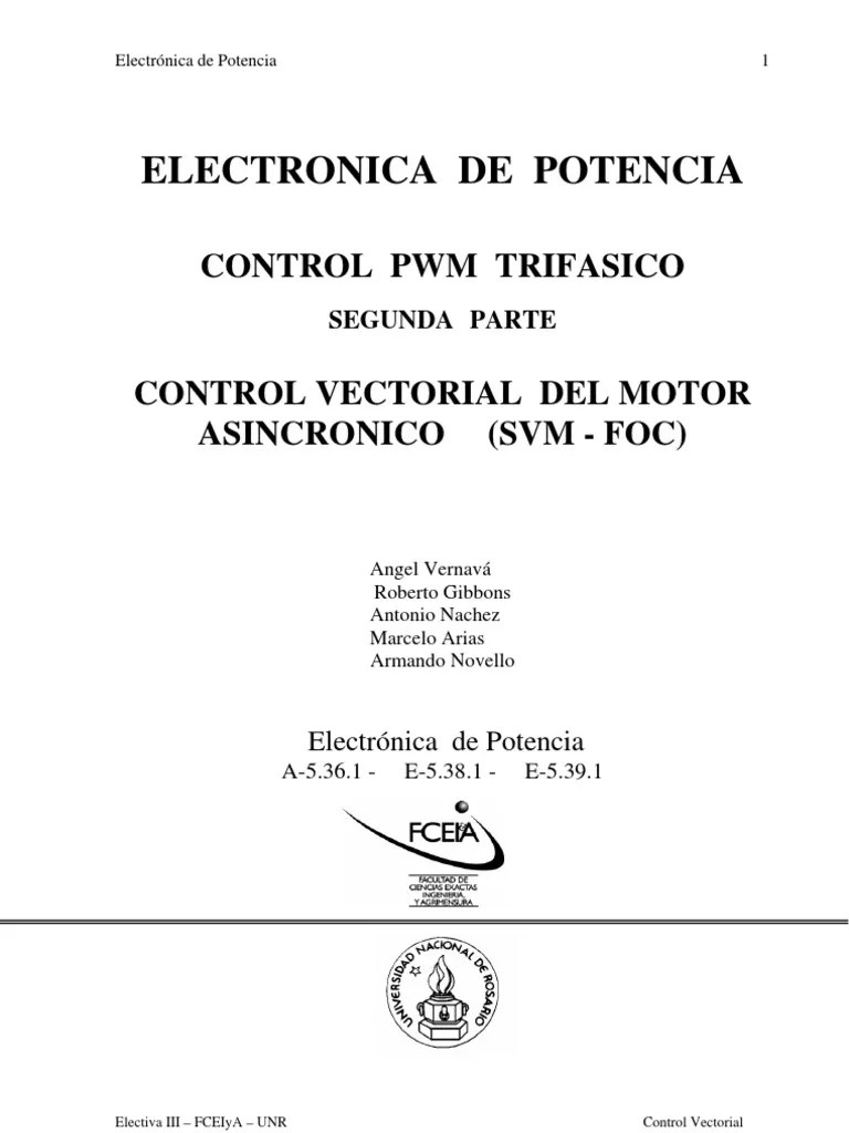 Control Vectorial PDF Procesador de señal digital Corriente eléctrica