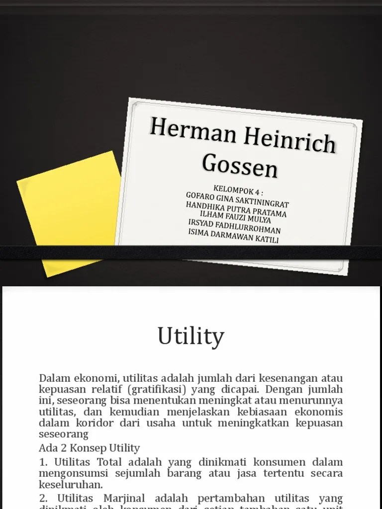 Herman Heinrich Gossen MA-4 Kelompok 4 | PDF