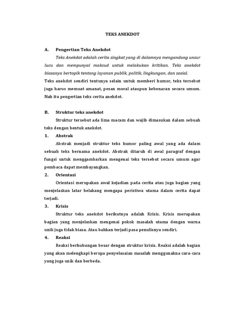 Teks Anekdot | PDF