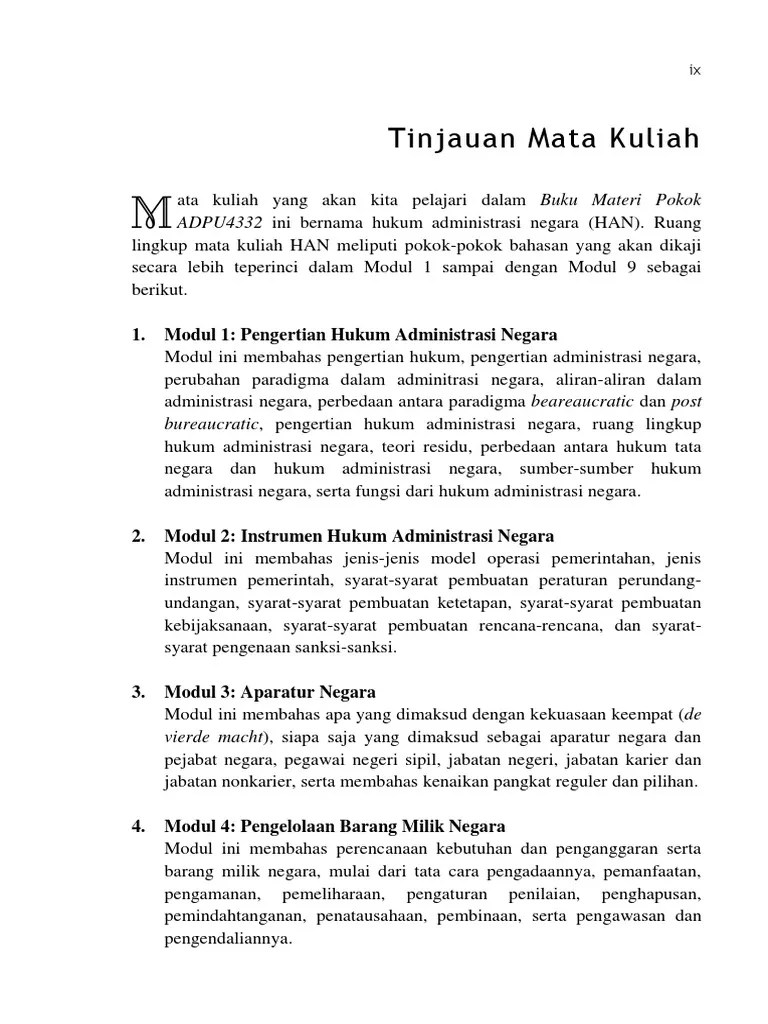 ADPU4332 &amp;#8211 Hukum Administrasi Negara &amp;#8211 Perpustakaan Digital | PDF