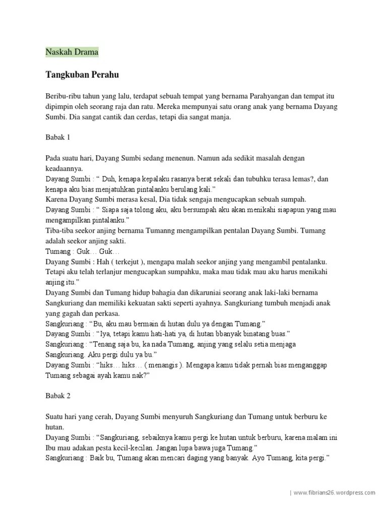 Naskah Drama Tangkuban Perahu | PDF