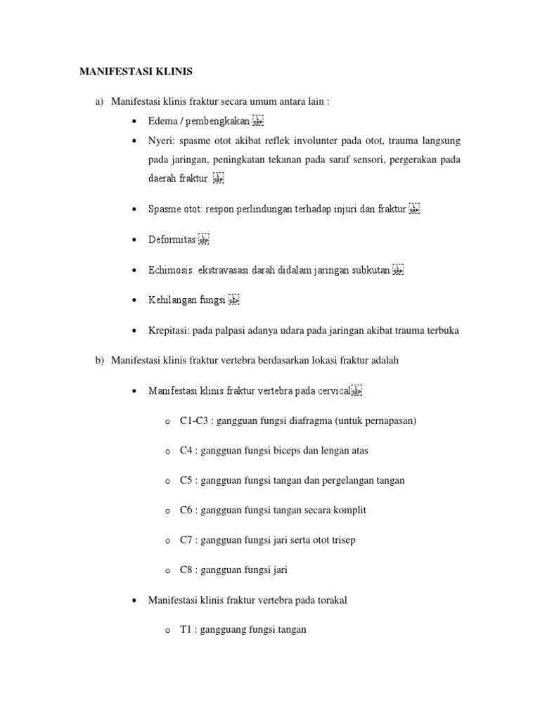 Manifestasi Klinis &amp; Diagnosis Fraktur