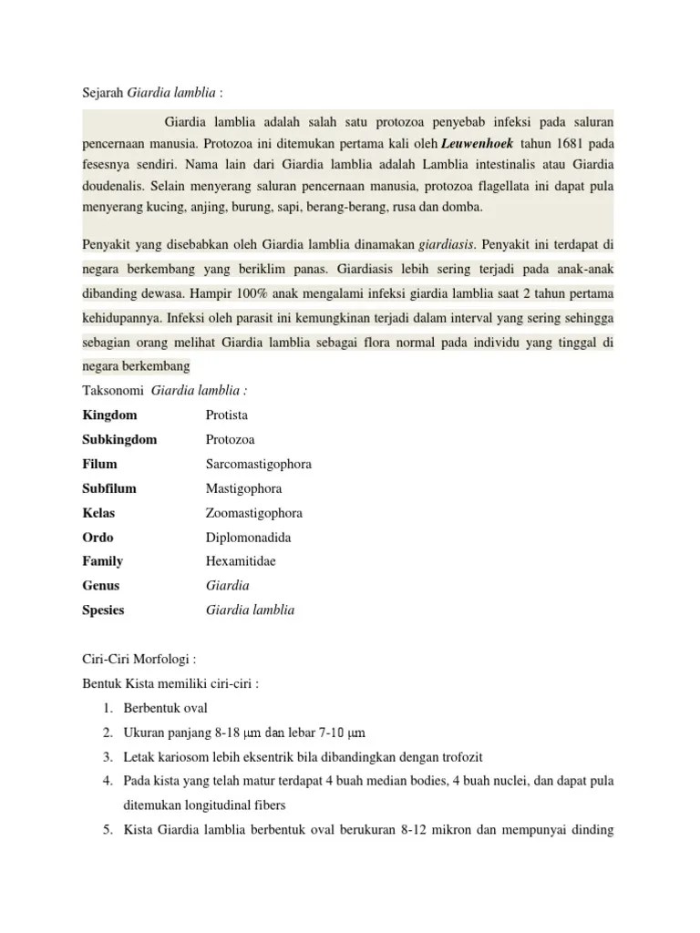 Giardia Lamblia | PDF