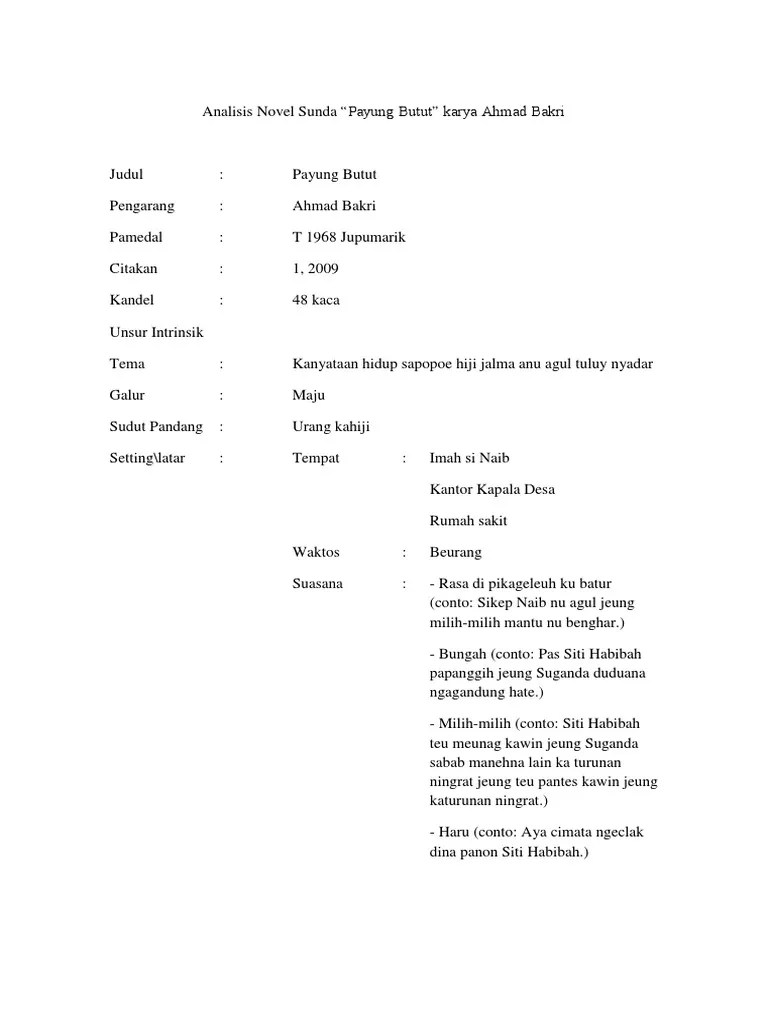 Sinopsis Novel Sunda - Perangkat Sekolah